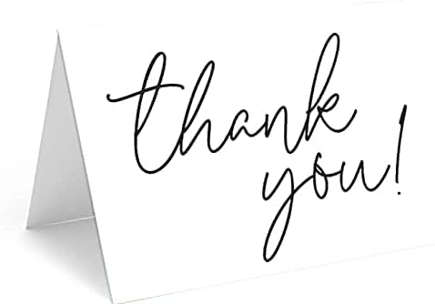 5x7 Red Door Inspirations Thank you Note Cards with Envelopes (Black and White Thank You)