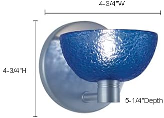 Jesco Lighting WS291-BU 291 1-Light Boule Series Wall Sconce, Blue