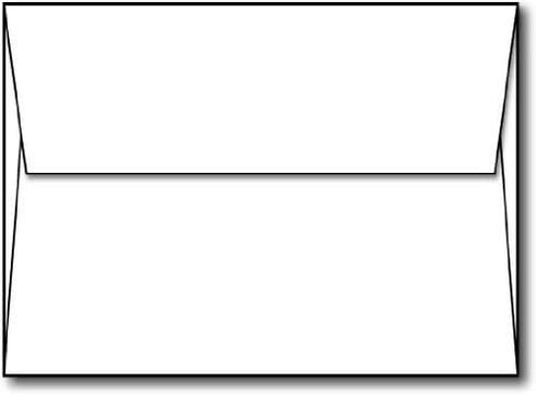 White Linen A7 Envelopes - 50 Envelopes - 5 1/4" x 7 1/4" - Beautiful Textured Linen Finish by Desktop Publishing Supplies