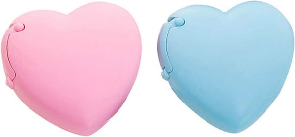 Candy Color Tape Dispenser, Cute Roll Tape Organizer for Desk, Home, Office Supplies, 2Pcs Heart