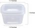 MIUPOO Leak Proof Square Sauce Cup,Plastic Souffle Cups,Disposable Clear Leak Proof Sauce Cup With Hinged Lid,Used for Various Sauces,Food Samples,Storage Crafts,1 OZ,100 Pieces