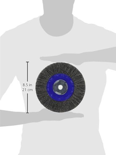 Mercer Industries 183020 - 8" x 3/4" x 2", 1/2", 5/8" Crimped Wire Wheel, .014 Carbon Steel
