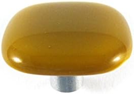 Satori Artisan Hardware Lentil Glass Cabinet Knob - Colormax Collection (118 Colors) Rounded Square Bronze