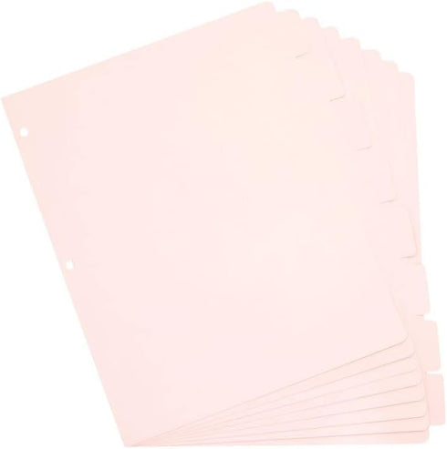 Paper Junkie 12 Sets Pink 8 Tab Dividers for 3 Ring Binder, 96 Total Page Separators for School, Work, Home