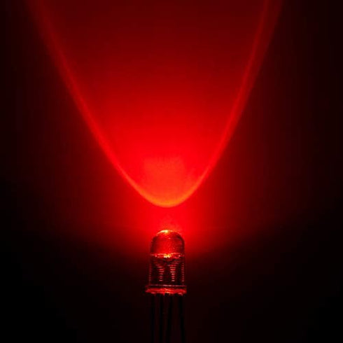 CHANZON 100 pcs 5mm RGB Multicolor LED Diode Lights - Common Cathode, Clear Round Transparent 4 pin