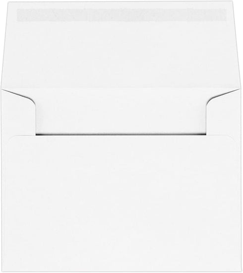 LUX Paper A2 Invitation Envelopes, 4 3/8" x 5 3/4" - 24lb. Bright White, 250 Pack (72924-250)