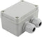 YXQ 1 in to 2 Out Electrical Junction Box, IP65 Waterproof Project Enclosure Case with Connector Gland - White Grey