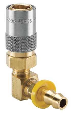 Parker PC216AV-BP Brass Hydraulic 90 and Deg; Coupler Body, 1X2F; 4 Body Size - 1 Each