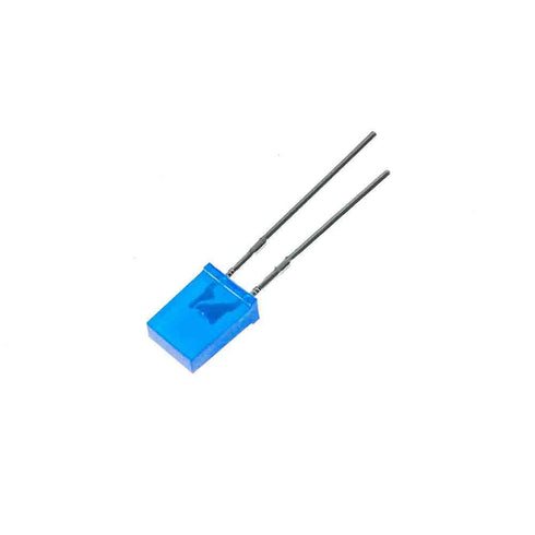 100Pcs 2x5x7 mm Diffused Len Square LED Kits, Diffused Square Led Diode, Blue-Blue Diffused Led Diode Len Lights