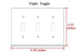 Yuatuwaw Switch Plate Triple Toggle - Quinoa Bowl Grain Healthy Food Nutrition Diet