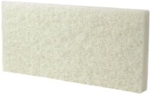 Commercial Light Duty Scrub Pad, 4.625" x 10", White, Pack of 5
