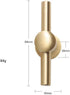 SANCHAKOU 2 Pack 84 28 30Mm Gold Knobs for Dresser Chinese Style Drawer Shoe Cabinet Bedside Table Wardrobe Handle * *