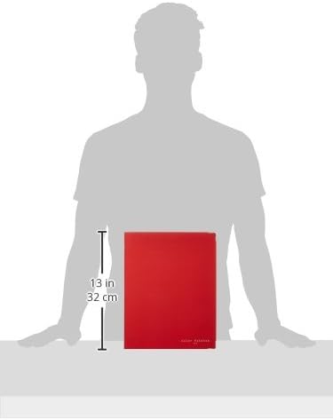 Kokuyo Color Palette Metal Round Ring Binder A4-S, 30 Holes, Up to 100 Sheets, 5 Colorful Tab Dividers, Red