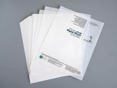 Japanese Traditional Ogawa Washi Paper for Digital Printing, Letter Size (8.5 x 11 in), Plain Translucent, 30 Sheets