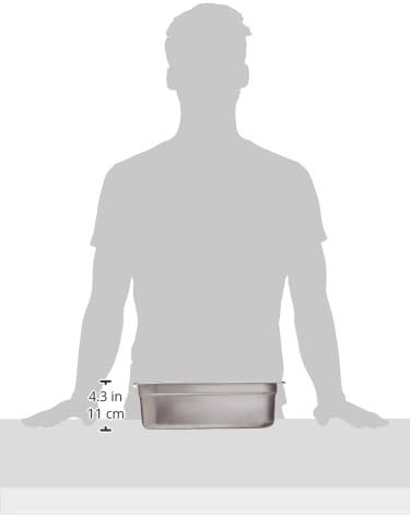 Winco 4-Inch Stainless Steel Anti-Jam 1/3 Size Pan