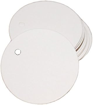 Teensery 100 Pcs Round Shape Blank Cards, Kraft Paper Tags, Wedding Party Name Card Gift Tags