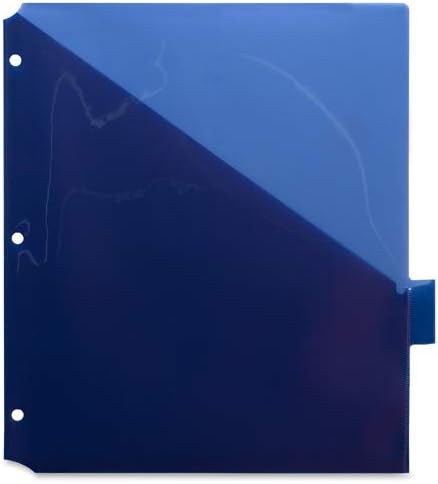 Double Pocket Index Dividers with Multicolor Large Insertable Tabs, Hole Punched for 3 Ring Binders - 8 Pack