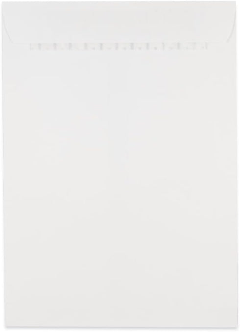 JAM PAPER 7 1/2 x 10 1/2 Open End Commercial Envelopes - 25/Pack - White - Peel and Seal Closure