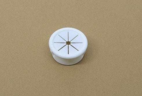 Pkg of 6 White Nylon Expandable Grommet Plug - Inside Diam 1/2", Fits Hole Size 3/4", Panel Thickness 1/32"-1/8"