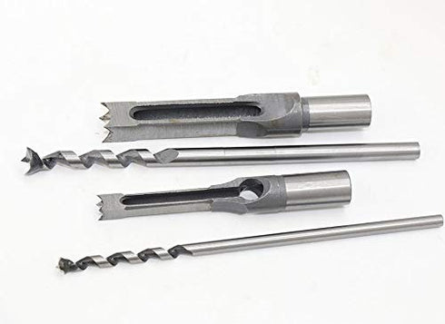 Square Hole Drill Bit, 1 Pcs Woodworking Mortiser Square Drill Bits, Spiral Drill Bits Kits for Mortise Press