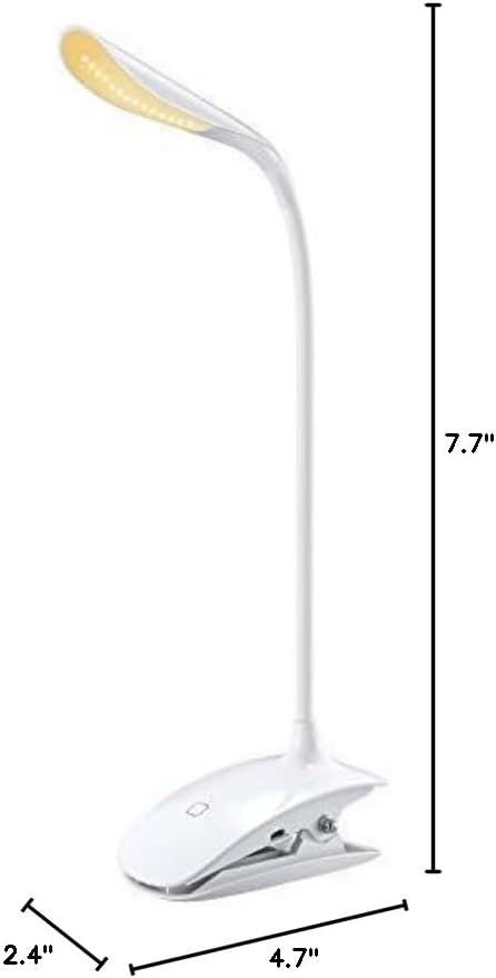 15 Dimming, Table Lamp, Clip on Table Light with Led Beads, Eye-Care Adjustable Brightness (Warm and Cool White)