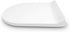 MinSha D-shaped/U-shaped toilet seat, 17 x 14 inches, soft close silent cover, heavy-duty