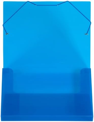 Lion File-N-Tote Plastic Document File, 1 File, 13 x 9-7/8 Inches, 1 Inch Capacity, Translucent Blue (45100F-BL)