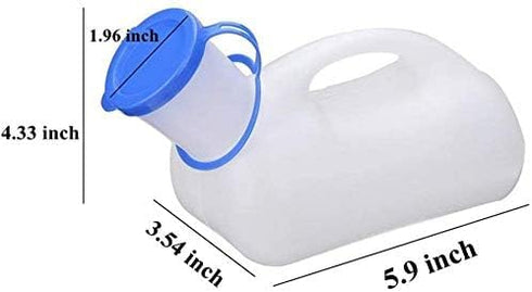 Unisex Potty Urinal for Car, Portable Urinal for Men and Women, Bedpans Pee Bottle with a Lid and Funnel, Mobile Toilet