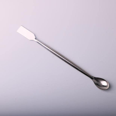 5 Pieces 20cm Stainless Steel Lab Spoon Spatula 2 in 1 Long Handle Laboratory Sampling Spoon Mixing Spatula Double-Ended Reagent Sampling Spoon Lab Spatulas for Experiment Lab Use