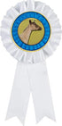 Dairy Goat White Rosette Ribbon Award, Goat Trophy Ribbon Prize