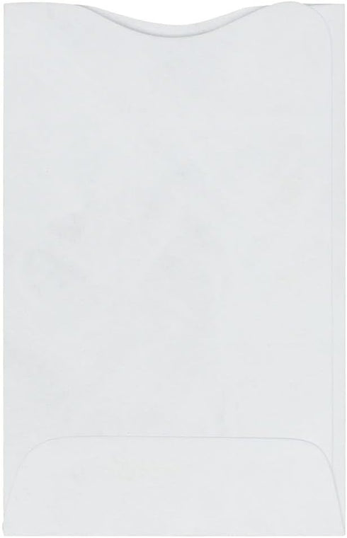 LUXPaper Tyvek Credit Card Sleeves, 2 1/4" x 3 1/2", White, 50 Qty