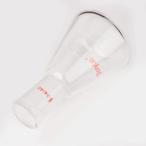 StonyLab 24/40 Borosilicate Glass Erlenmeyer Flask, Heavy Wall Flask with 100ml Capacity