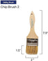 Pro Grade Chip Paint Brushes, 12 Ea 2 Inch Light Brown Chip Paint Brush