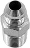 (10-PACK) 1/2" JIC 37 Male x 1/2" NPTF Male Pipe Steel Adapter - Flared Tube Fitting Connector