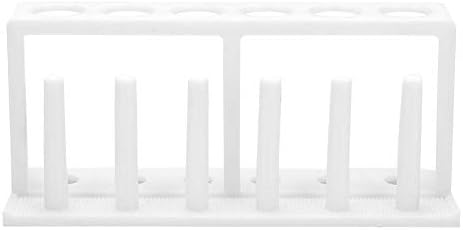 Hilitand Test Tube Rack, 6 Holes Plastic Holder for Drying Tubes Less Than 25mm, White