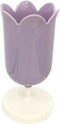 Purple Tulip Pen Holder for Desk, Cute Plastic Makeup Box, Small Stationery Organizer, Pencil Stand for Office Supplies