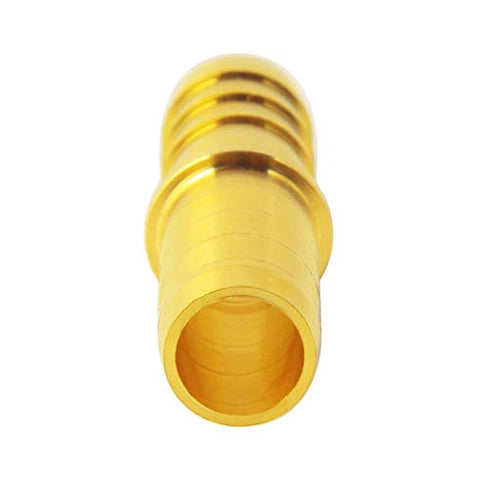 Brass 3/16" Hose Barb Splicer Mender, Equal Barbed Coupler Round Union Adapter (Pack of 2)