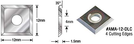 Amana Tool RCK-70-DLC | Solid Carbide 4 Cutting Edges Diamond-Like Carbon (DLC) Coated Insert