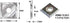 Amana Tool RCK-70-DLC | Solid Carbide 4 Cutting Edges Diamond-Like Carbon (DLC) Coated Insert