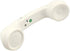 Wireless Retro Telephone Handset, Comfortable Call Receiver for Mobile Phone, White