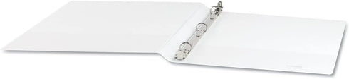 Universal 20702 Deluxe Round Ring View Binder, 1/2-Inch Capacity, 8.5 x 11, White by Universal