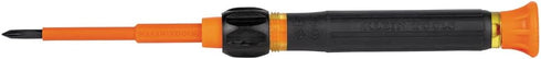 Klein Tools 32581INS Precision Screwdriver - 2-in-1 Insulated Screwdriver with No. 0 Phillips and 1/8-Inch Slotted Bits