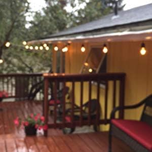 S14 Clear String Light Bulbs, 2W Plastic LED Replacement Bulbs for Outdoor Patio String Lights, E26 Base, Pack of 25