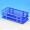 Globe Scientific 456504 Polypropylene Microcentrifuge Tube Rack, 16/17mm Tube, Blue, 60-Place