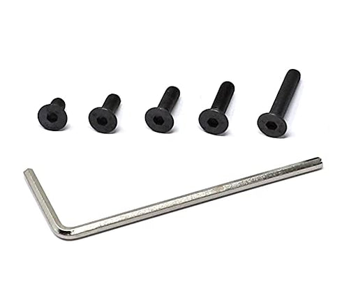 iexcell 250 Pcs M3 x 6/8/10/12/16 Alloy Steel Hex Socket Flat Head Cap Screws Assortment Kit, Black Oxide Finish