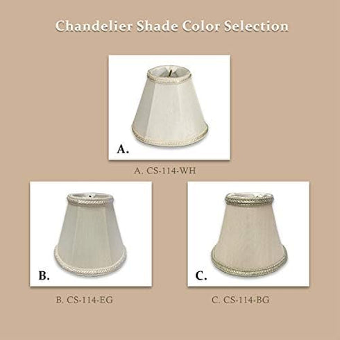 CS-114EG 2.5 5 4.25, Royal Designs, Inc. Decorative Trim Empire Chandelier Shade, x x Eggshell