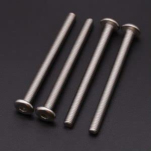 M6 x 75mm Hex Socket Flat Head Screws (15 Pack), 304 Stainless Steel 18/8, Full Thread Machine Screws for DIY,