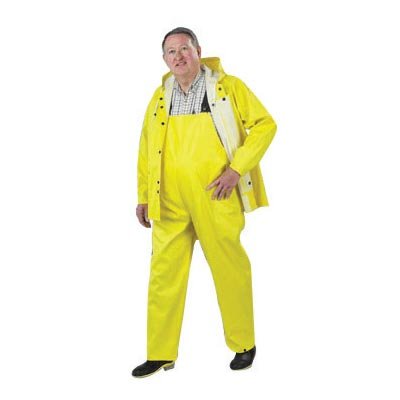 ONGUARD 76050 PVC on Polyester Bib Overall with Plain Front, Size 3XL