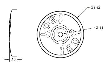 Plastic Cap Washers, 500 Qty, Use with Nails or Screws, 1-1/8" Made in The USA