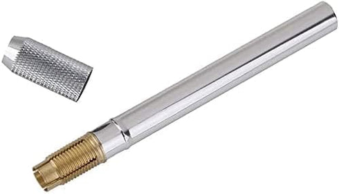 BWESOO Silver Pencil Extenders, Dual Head Adjustable Metal Handle Pen Holder for School Office Desk Supplies